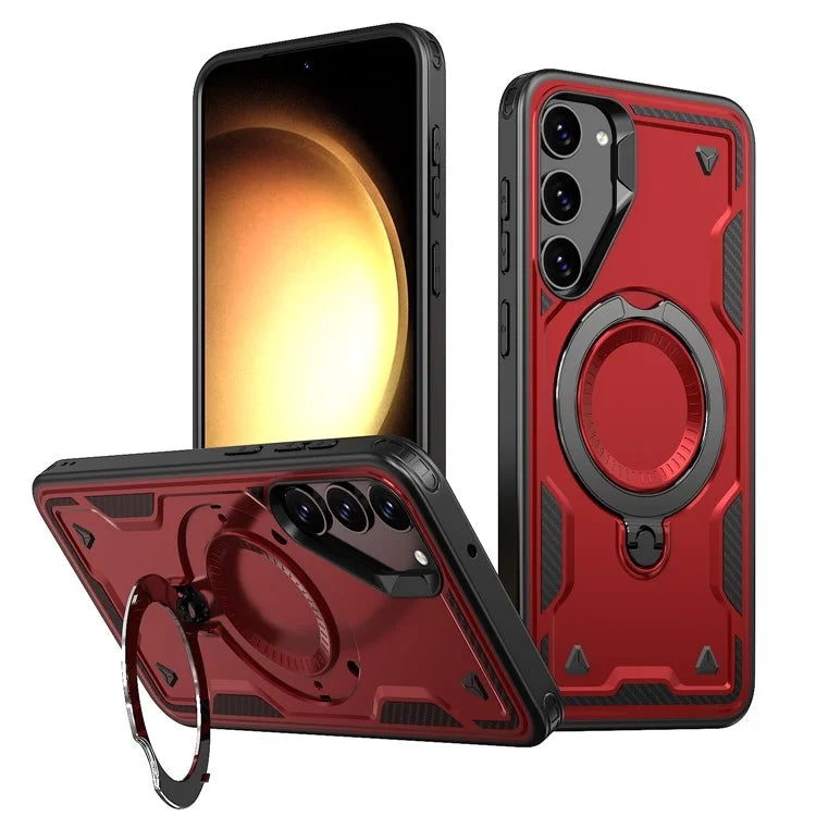 Shockproof Magsafe Kickstand Ring Case for Samsung Galaxy S25 FE Shockproof Magsafe Kickstand Ring Case for Samsung Galaxy S25 FE